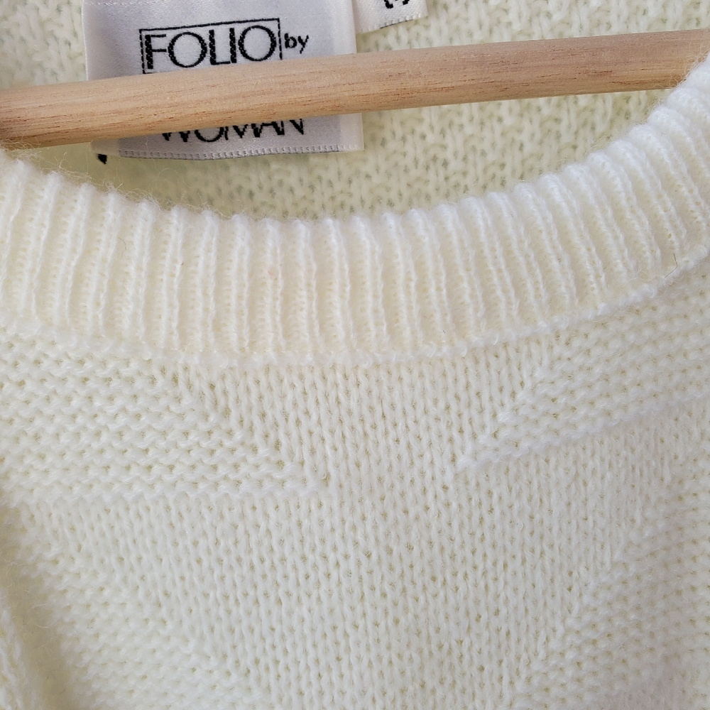 Vintage Folio By Fire Islander Sweater Vest  Women's Size XL Cream - Picture 5 of 10